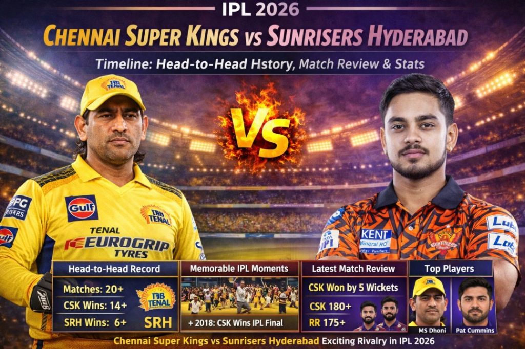 chennai super kings vs sunrisers hyderabad timeline
